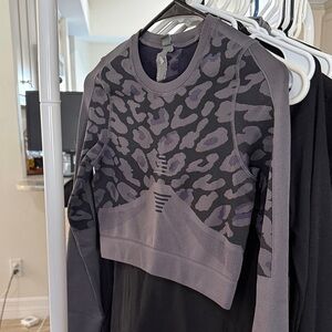 Adidas X Stella McCartney cropped Workout Top - Gray/Purple